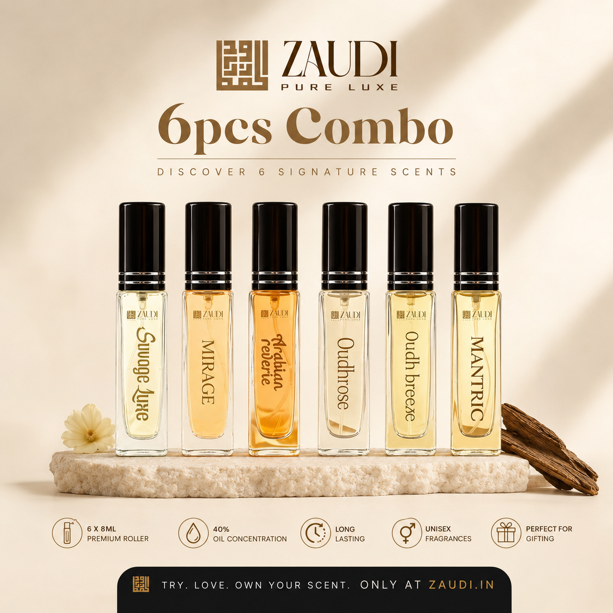 6 Premium Perfumes. One Powerful Combo.