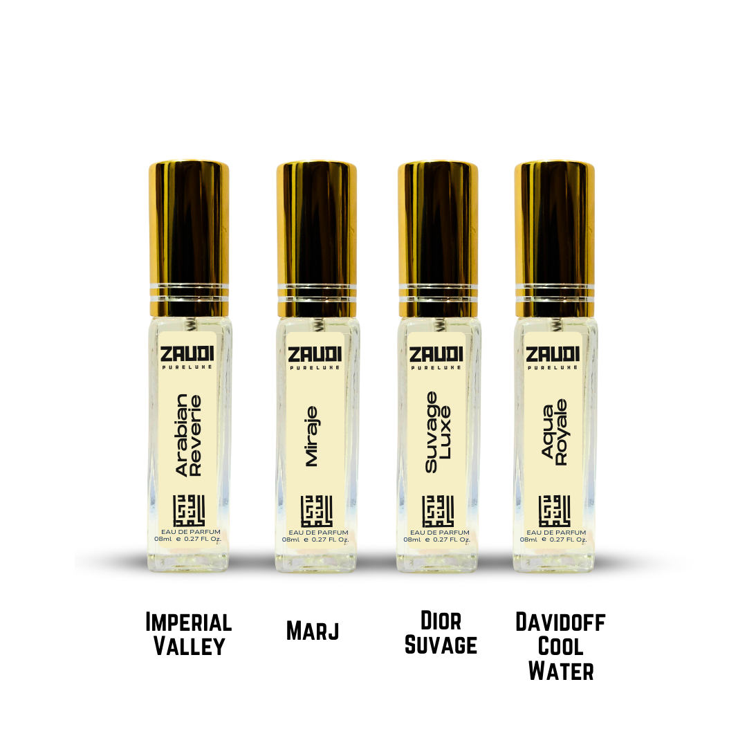 AAA - ZAUDI Signature Arabic & French Fragrance Mix Combo Inspired (8ml x 4)
