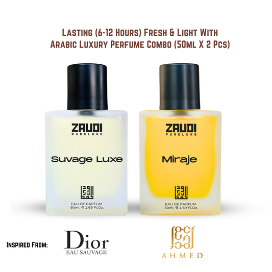 Miraje & Suvage Luxe Combo 50ml x 2 (Unisex & Male)